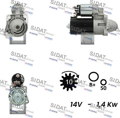 Sidat S12BH0694A2 - Starteris autoreka.lt