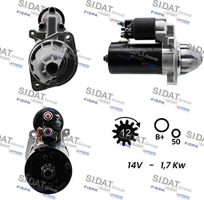 Sidat S12BH0060 - Starteris autoreka.lt