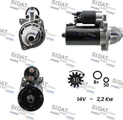 Sidat S12BH0010A2 - Starteris autoreka.lt