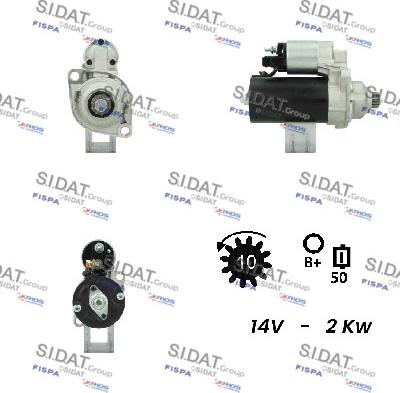 Sidat S12BH0245A2 - Starteris autoreka.lt