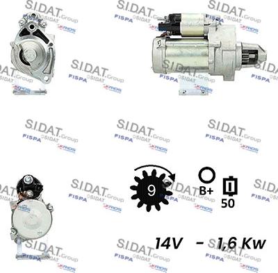 Sidat S12DE0429A2 - Starteris autoreka.lt