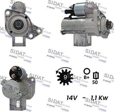 Sidat S12VA0115A2 - Starteris autoreka.lt