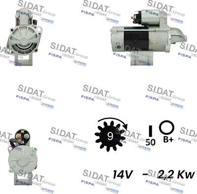 Sidat S12VA0241 - Starteris autoreka.lt