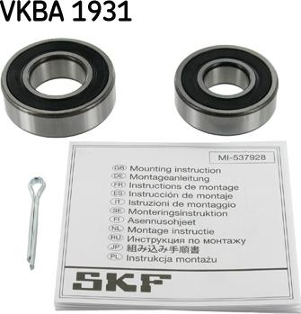 SKF VKBA 1931 - Rato guolio komplektas autoreka.lt