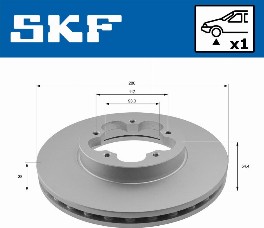SKF VKBD 80066 V1 - Stabdžių diskas autoreka.lt