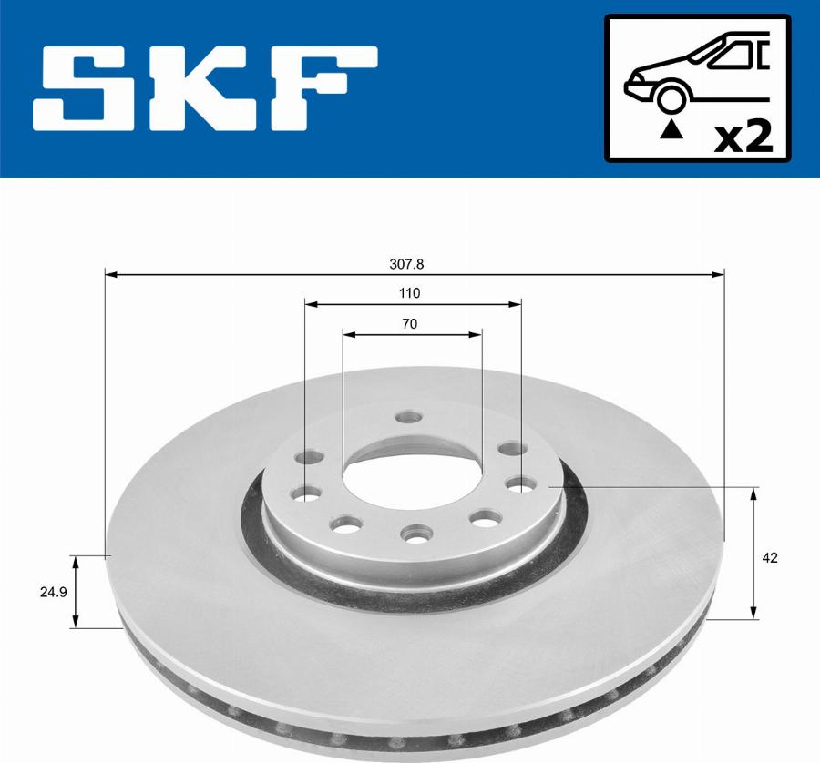 SKF VKBD 80170 V2 - Stabdžių diskas autoreka.lt