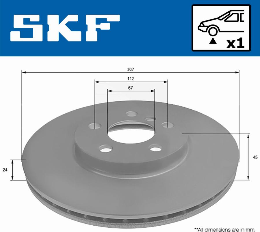 SKF VKBD 80304 V1 - Stabdžių diskas autoreka.lt