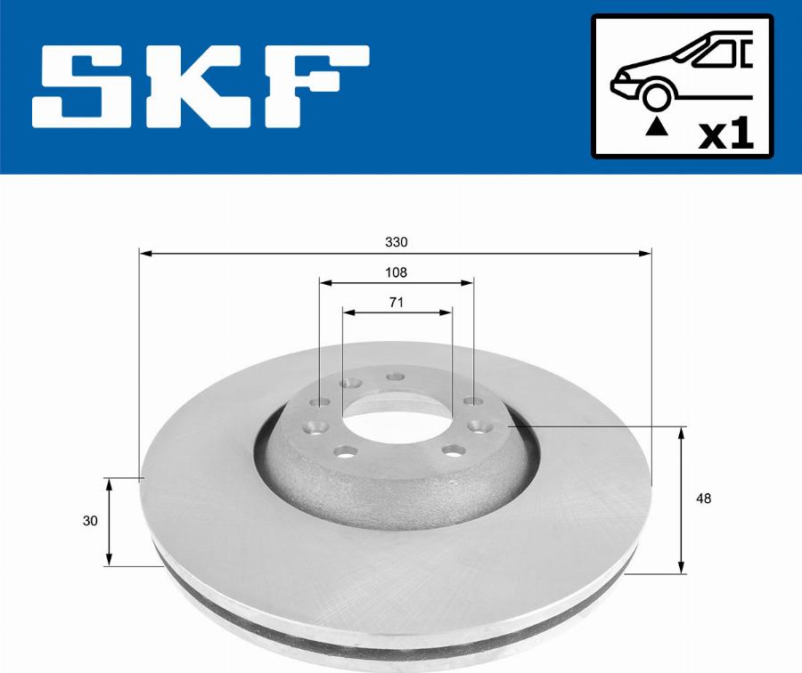 SKF VKBD 80216 V1 - Stabdžių diskas autoreka.lt