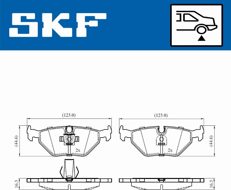 SKF VKBP 90561 - Stabdžių trinkelių rinkinys, diskinis stabdys autoreka.lt