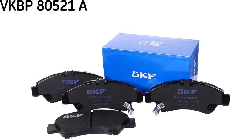 SKF VKBP 80521 A - Stabdžių trinkelių rinkinys, diskinis stabdys autoreka.lt