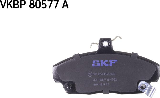 SKF VKBP 80577 A - Stabdžių trinkelių rinkinys, diskinis stabdys autoreka.lt