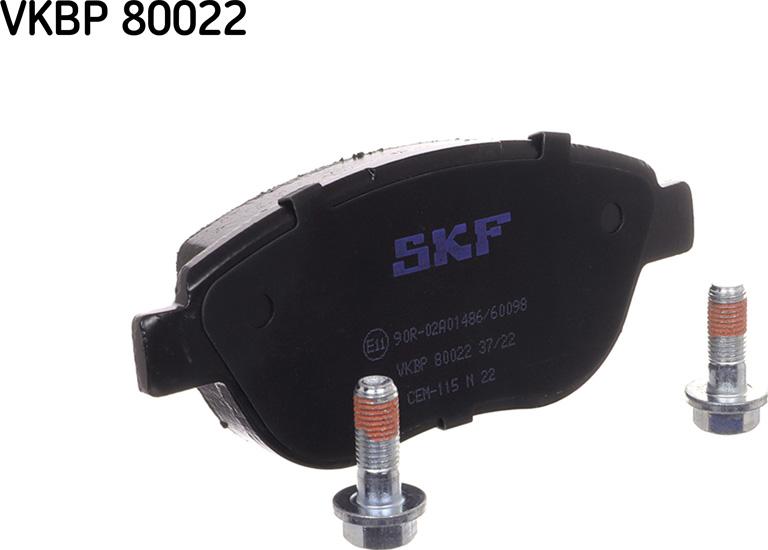 SKF VKBP 80022 - Stabdžių trinkelių rinkinys, diskinis stabdys autoreka.lt