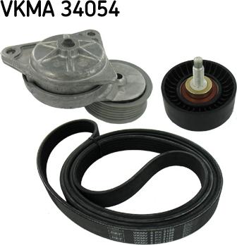 SKF VKMA 34054 - V formos rumbuotas diržas, komplektas autoreka.lt