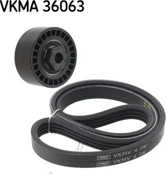 SKF VKMA 36063 - V formos rumbuotas diržas, komplektas autoreka.lt