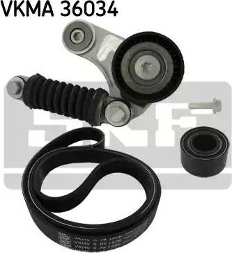 SKF VKMA 36034 - V formos rumbuotas diržas, komplektas autoreka.lt