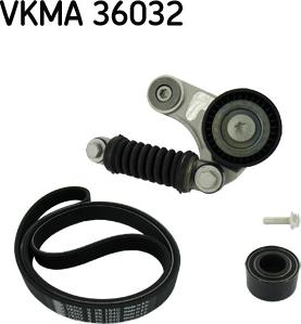 SKF VKMA 36032 - V formos rumbuotas diržas, komplektas autoreka.lt