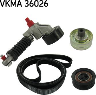 SKF VKMA 36026 - V formos rumbuotas diržas, komplektas autoreka.lt