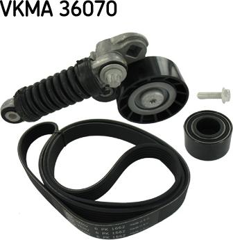 SKF VKMA 36070 - V formos rumbuotas diržas, komplektas autoreka.lt