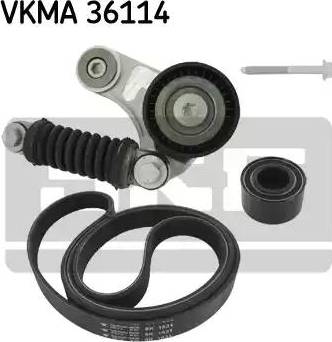 SKF VKMA 36114 - V formos rumbuotas diržas, komplektas autoreka.lt