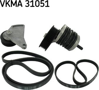 SKF VKMA 31051 - V formos rumbuotas diržas, komplektas autoreka.lt