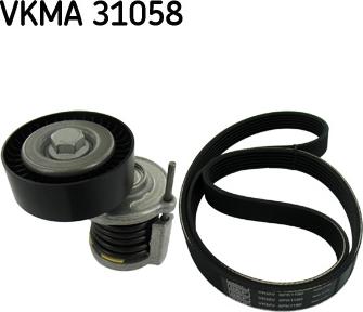 SKF VKMA 31058 - V formos rumbuotas diržas, komplektas autoreka.lt