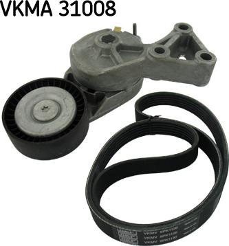 SKF VKMA 31008 - V formos rumbuotas diržas, komplektas autoreka.lt