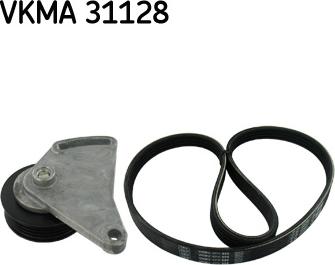 SKF VKMA 31128 - V formos rumbuotas diržas, komplektas autoreka.lt