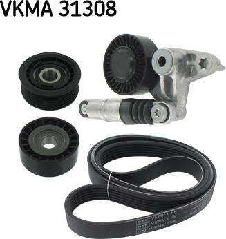 SKF VKMA 31308 - V formos rumbuotas diržas, komplektas autoreka.lt