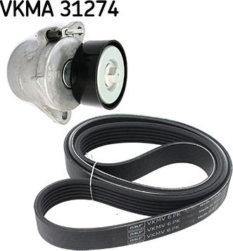 SKF VKMA 31274 - V formos rumbuotas diržas, komplektas autoreka.lt