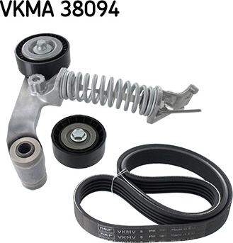 SKF VKMA 38094 - V formos rumbuotas diržas, komplektas autoreka.lt