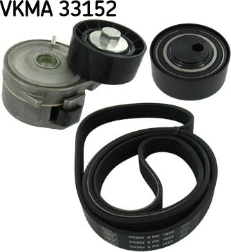 SKF VKMA 33152 - V formos rumbuotas diržas, komplektas autoreka.lt