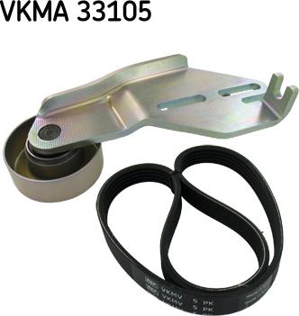 SKF VKMA 33105 - V formos rumbuotas diržas, komplektas autoreka.lt