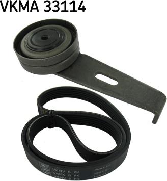SKF VKMA 33114 - V formos rumbuotas diržas, komplektas autoreka.lt