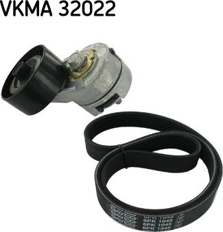 SKF VKMA 32022 - V formos rumbuotas diržas, komplektas autoreka.lt