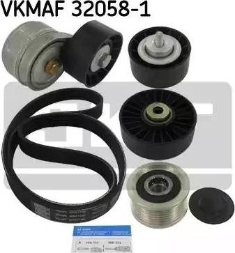 SKF VKMAF 32058-1 - V formos rumbuotas diržas, komplektas autoreka.lt