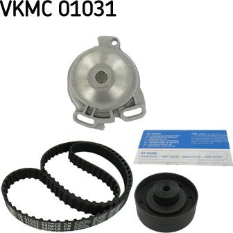 SKF VKMC 01031 - Vandens siurblio ir paskirstymo diržo komplektas autoreka.lt