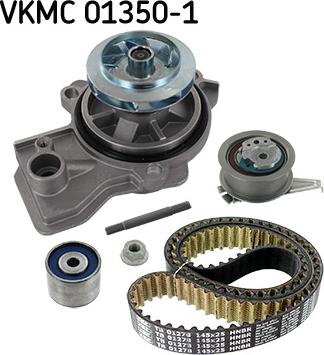 SKF VKMC 01350-1 - Vandens siurblio ir paskirstymo diržo komplektas autoreka.lt