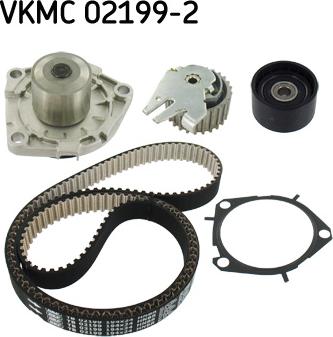 SKF VKMC 02199-2 - Vandens siurblio ir paskirstymo diržo komplektas autoreka.lt