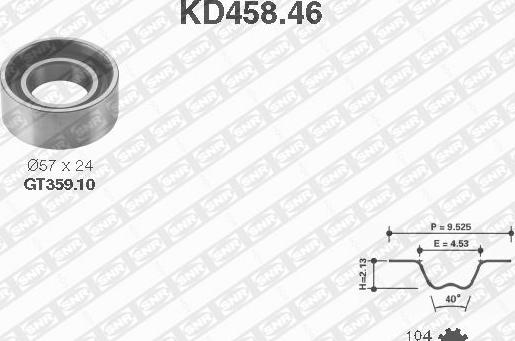 SNR KD458.46 - Paskirstymo diržo komplektas autoreka.lt