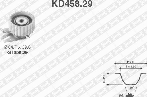 SNR KD458.29 - Paskirstymo diržo komplektas autoreka.lt