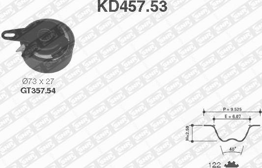 SNR KD457.53 - Paskirstymo diržo komplektas autoreka.lt