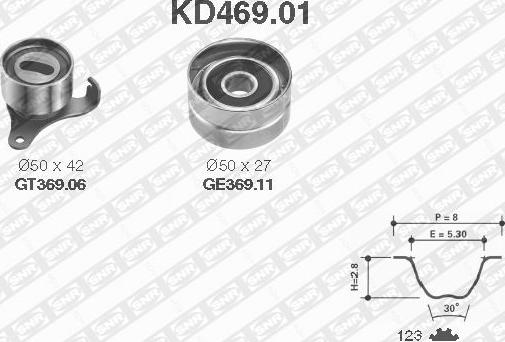 SNR KD469.01 - Paskirstymo diržo komplektas autoreka.lt