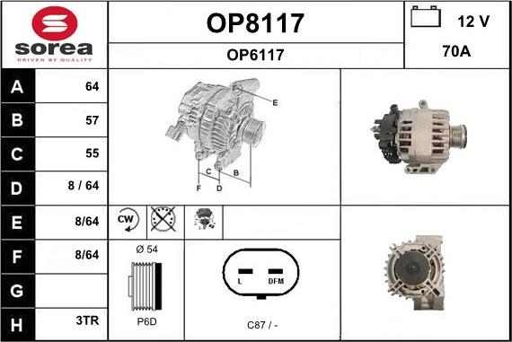 SNRA OP8117 - Kintamosios srovės generatorius autoreka.lt