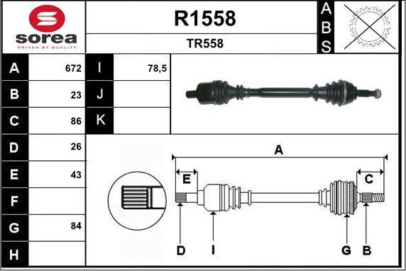 SNRA R1558 - Kardaninis velenas autoreka.lt