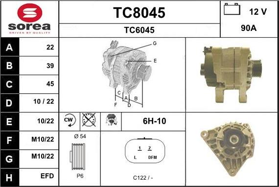 SNRA TC8045 - Kintamosios srovės generatorius autoreka.lt