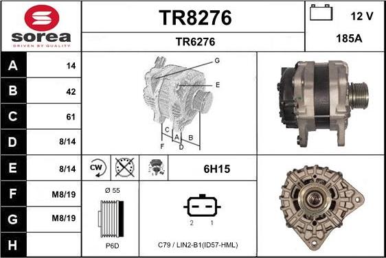 SNRA TR8276 - Kintamosios srovės generatorius autoreka.lt