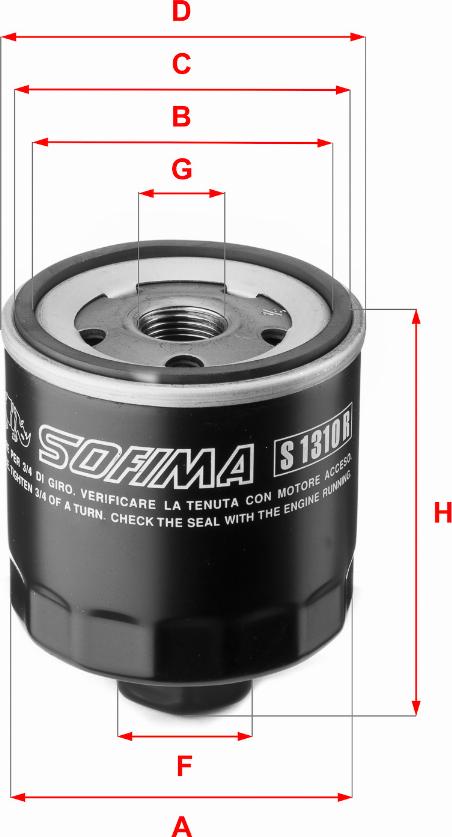 Sofima S 1310 R - Alyvos filtras autoreka.lt