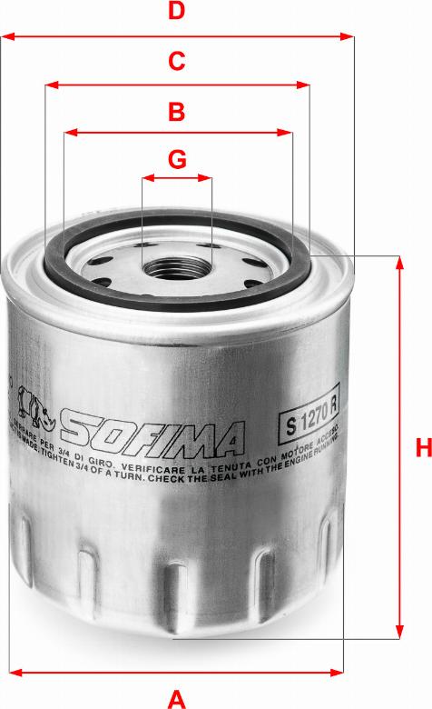 Sofima S 1270 R - Alyvos filtras autoreka.lt