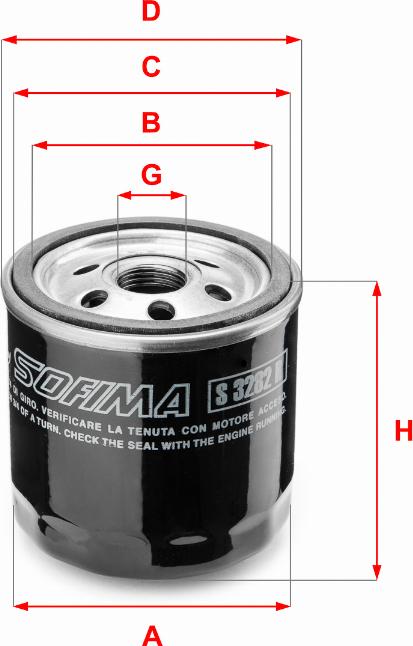 Sofima S 3282 R - Alyvos filtras autoreka.lt