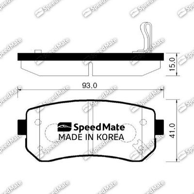SpeedMate SM-BPH034 - Stabdžių trinkelių rinkinys, diskinis stabdys autoreka.lt